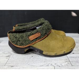 Merrell Luxe Knit Olive Clogs Mules Women's Size 7 Slip On Outdoor Shoes